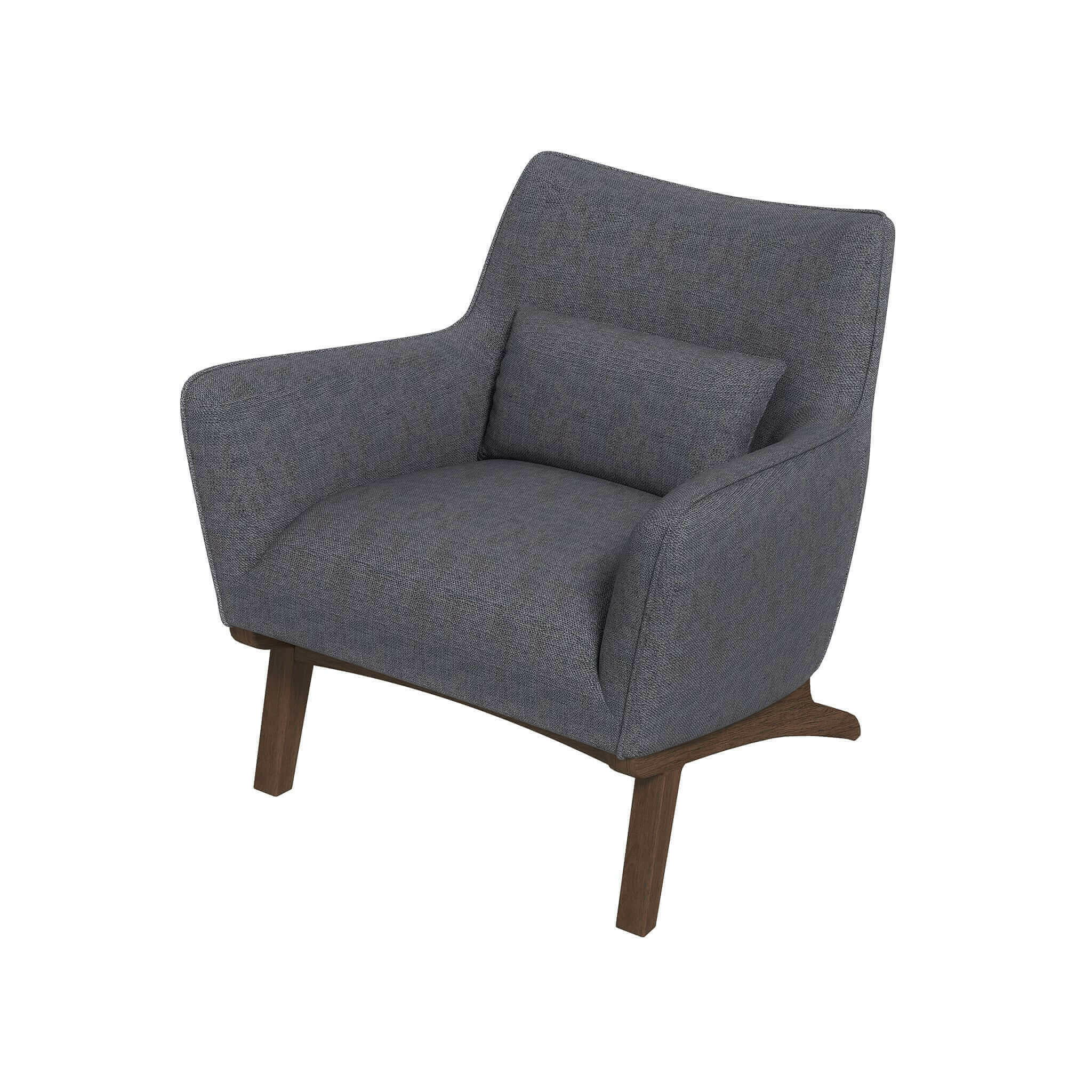 Brayden Mid Century Modern Sea Side Grey Linen Armchair.