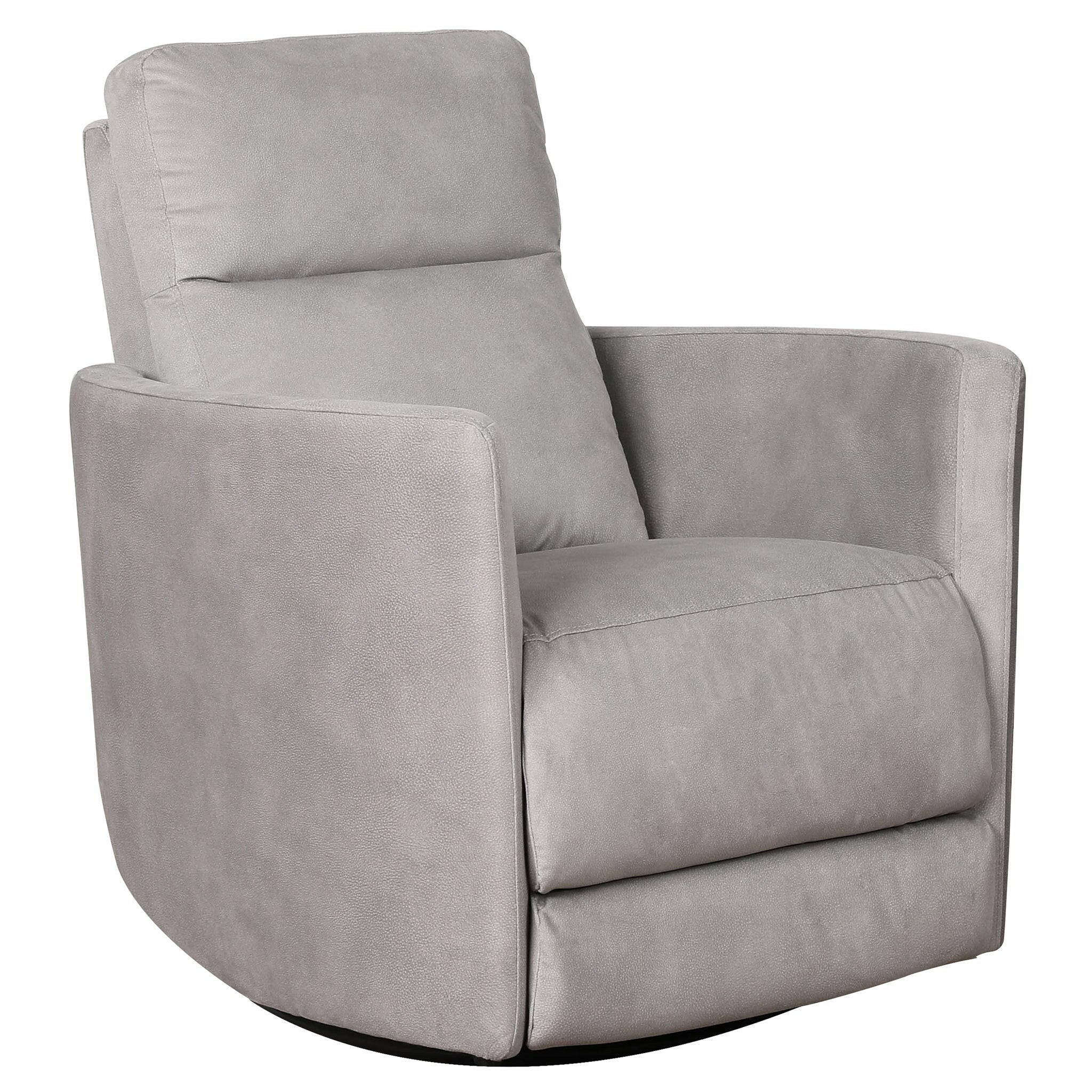 Lawson Swivel Glider Linen Recliner Chair - Latte.