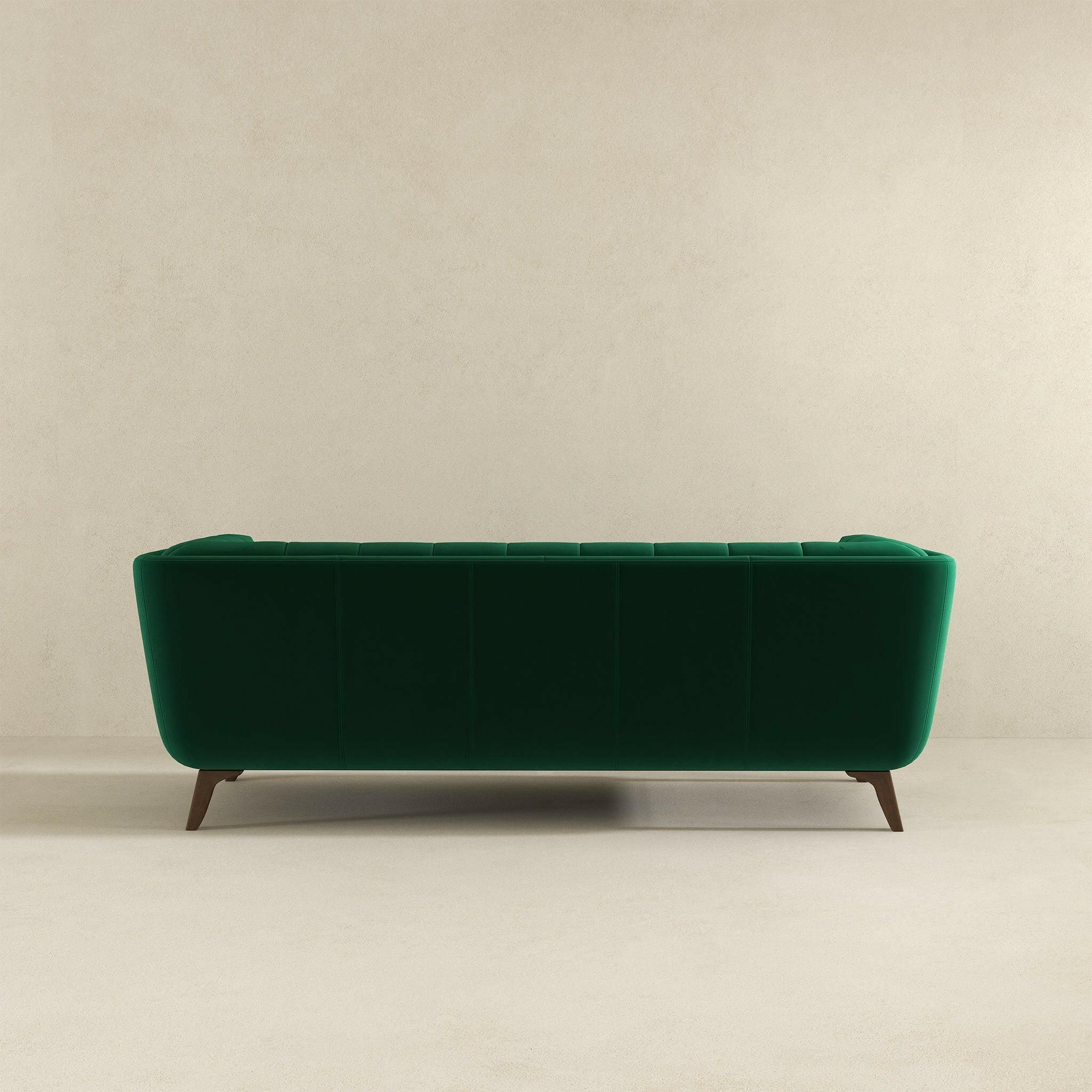 Addison Large Green Velvet Sofa.