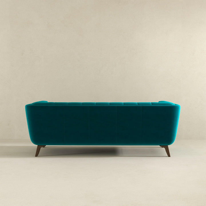 Addison Large Teal Velvet Sofa.