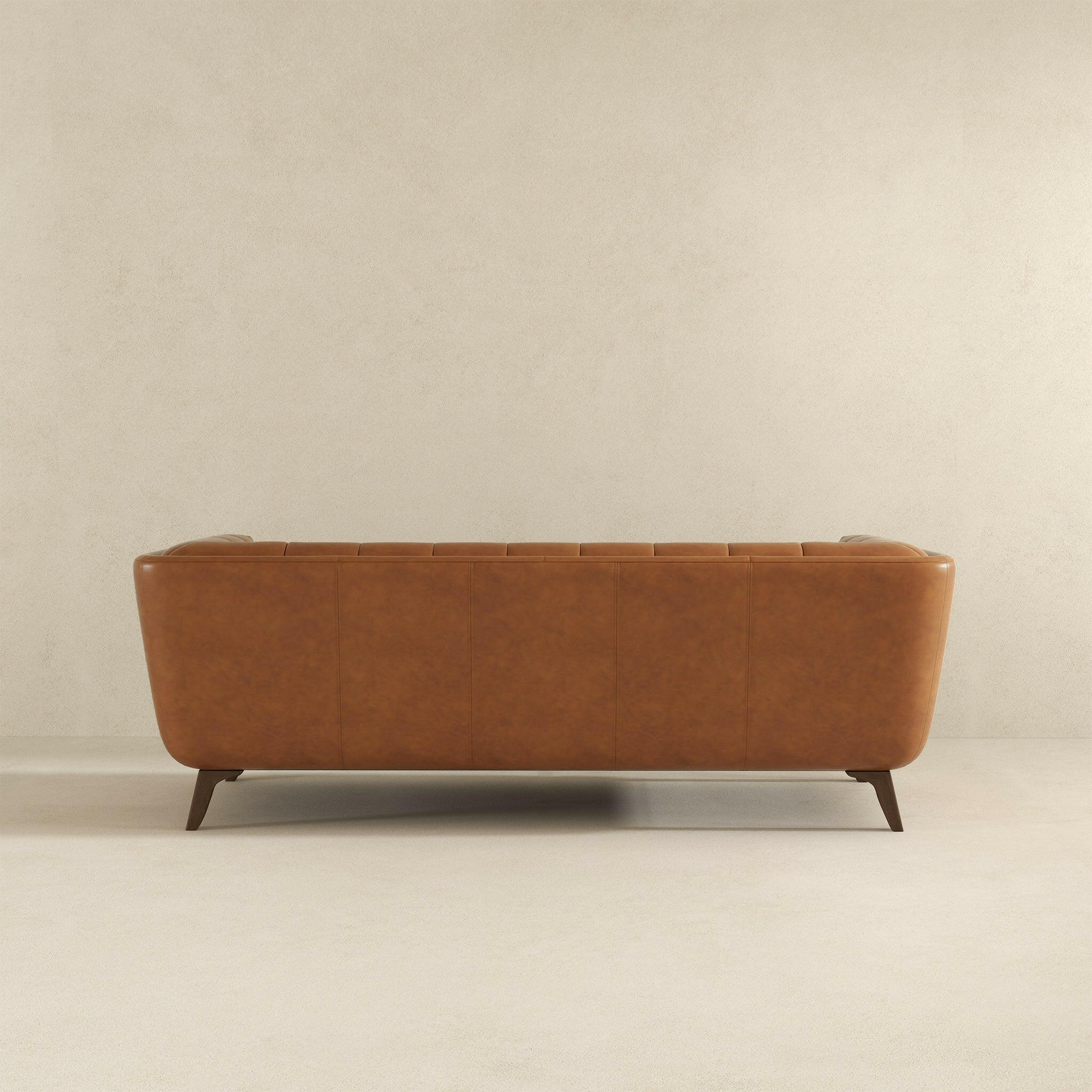 Addison Leather Sofa (84" Cognac).