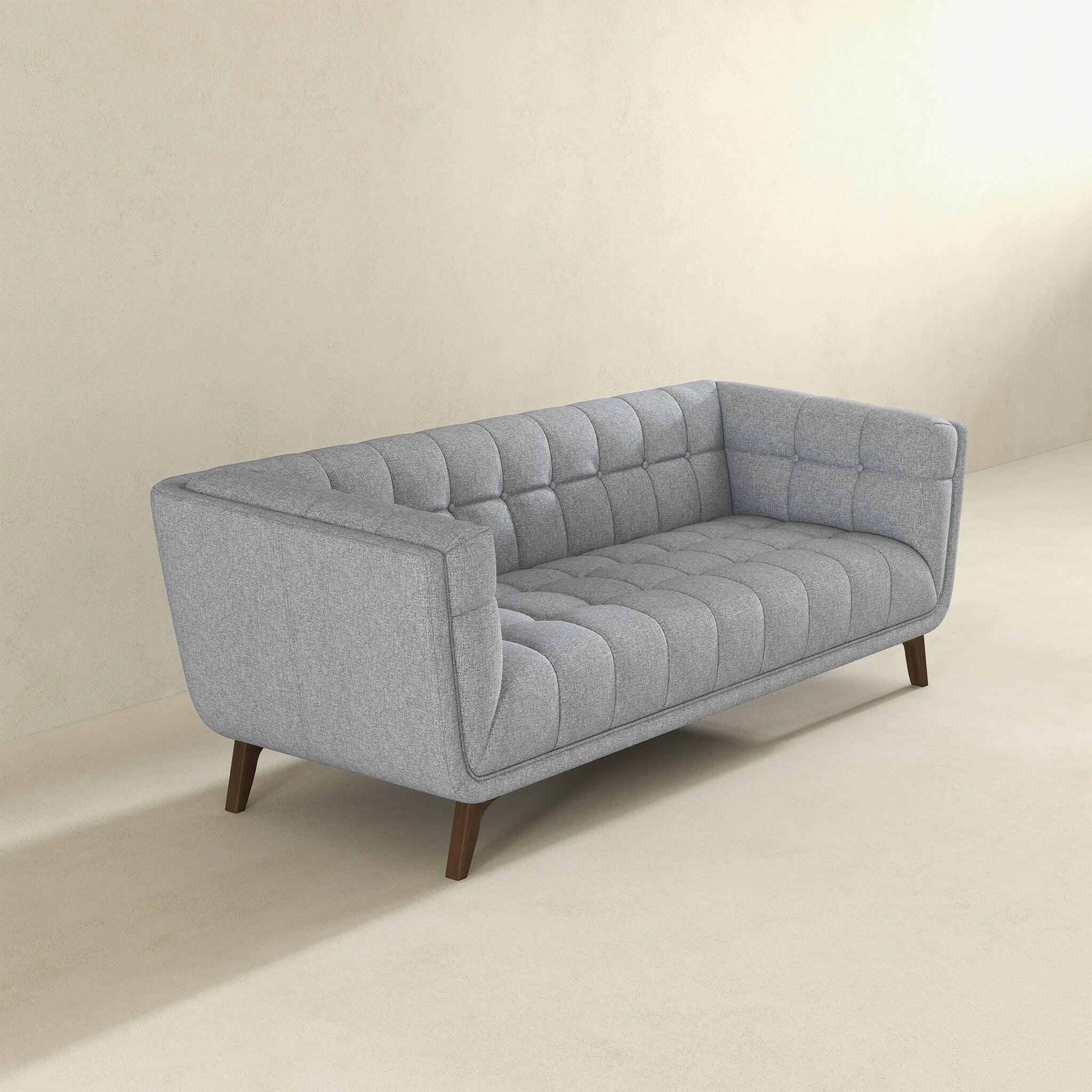 Addison Large Light Gray Fabric Sofa.