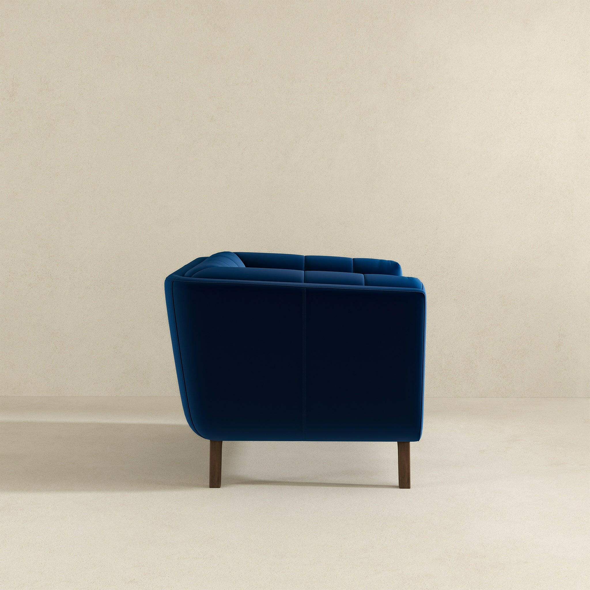 Addison Dark Blue Velvet Lounge Chair.