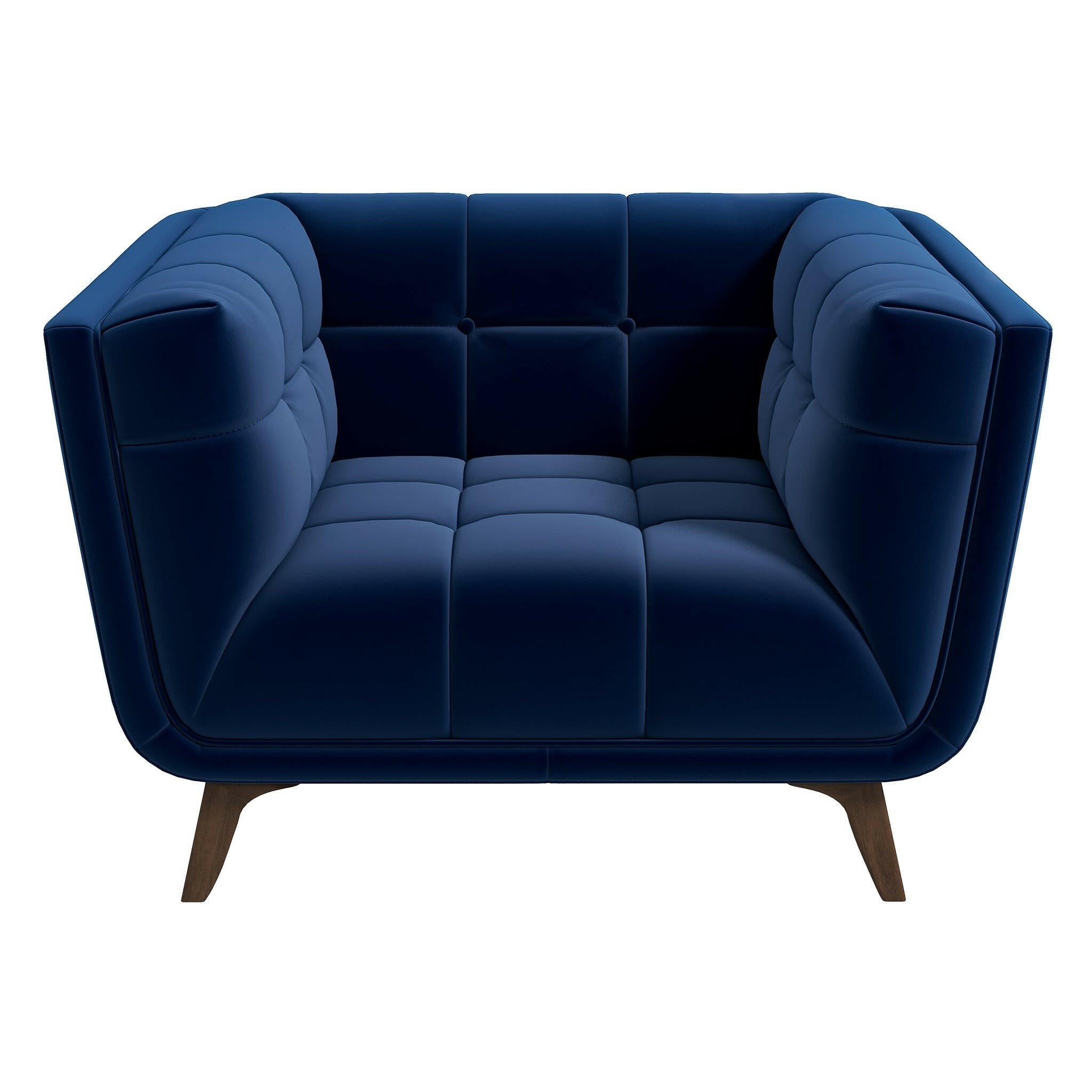 Addison Dark Blue Velvet Lounge Chair.