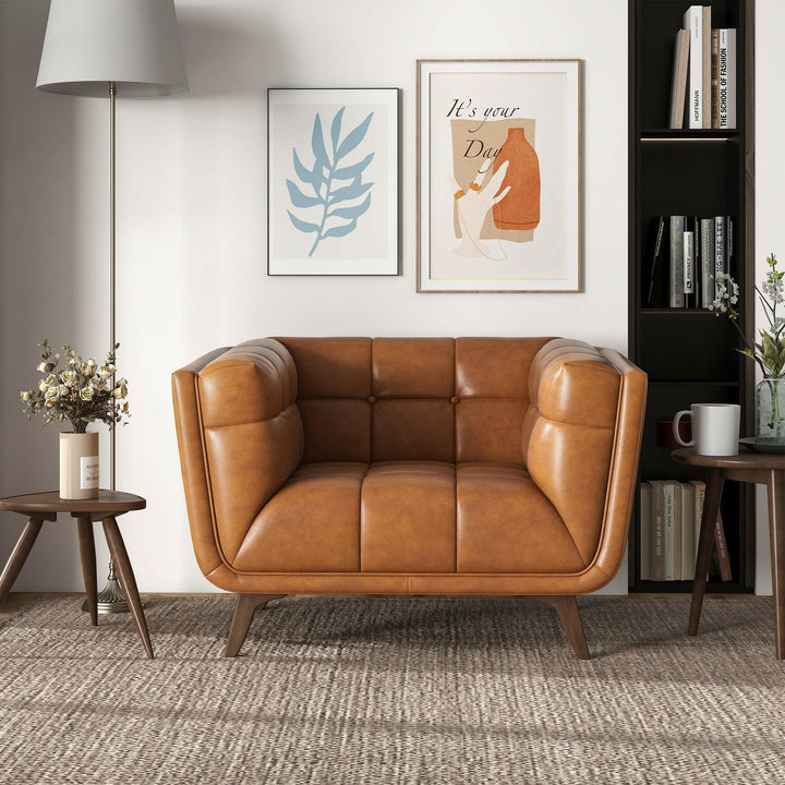 Addison Lounge Chair (Cognac Leather).