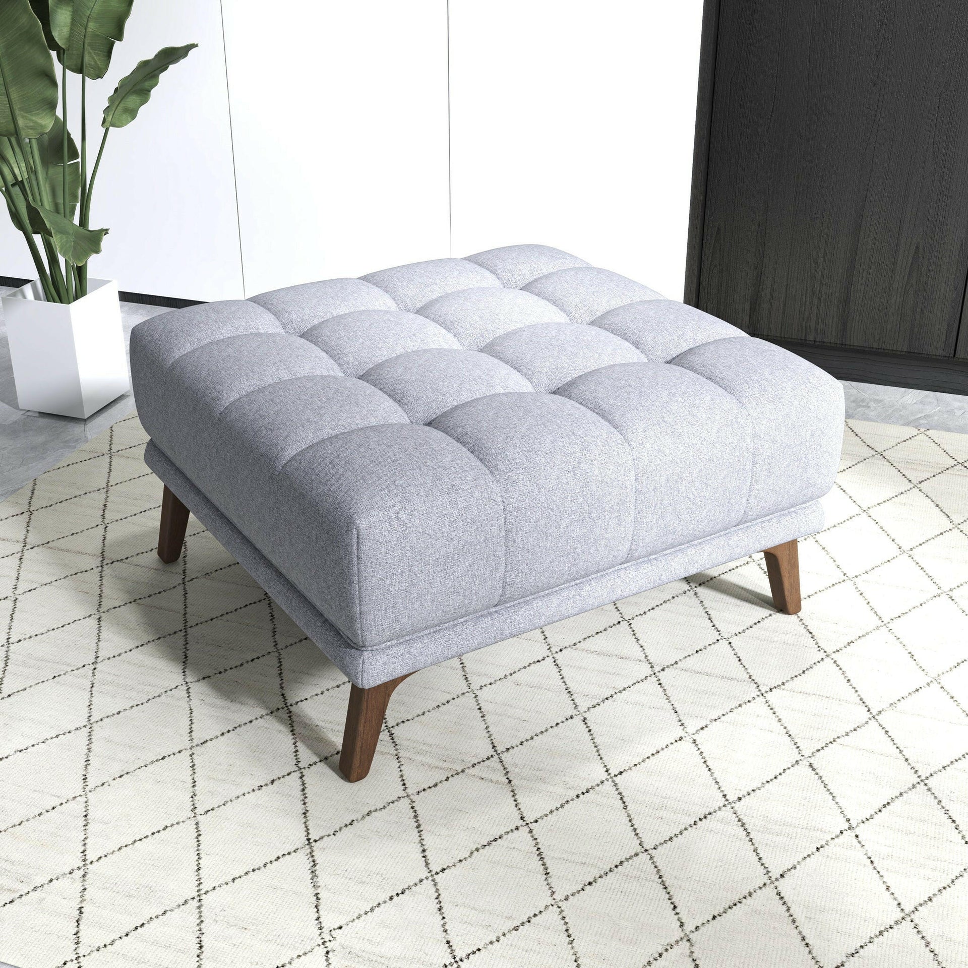 Addison Square Upholstered Ottoman.