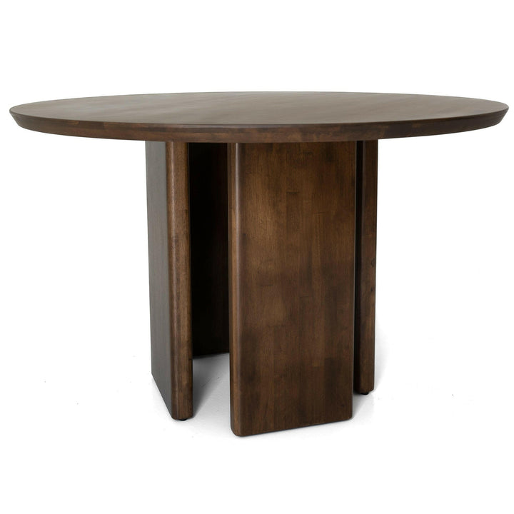 Alden Round Walnut Dining Table.