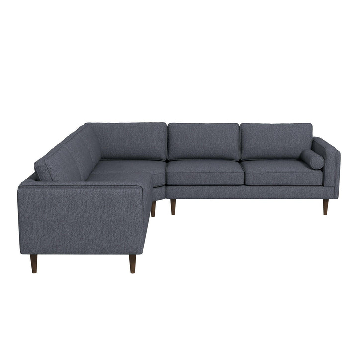 Amber Grey Fabric Sectional Corner Sofa.