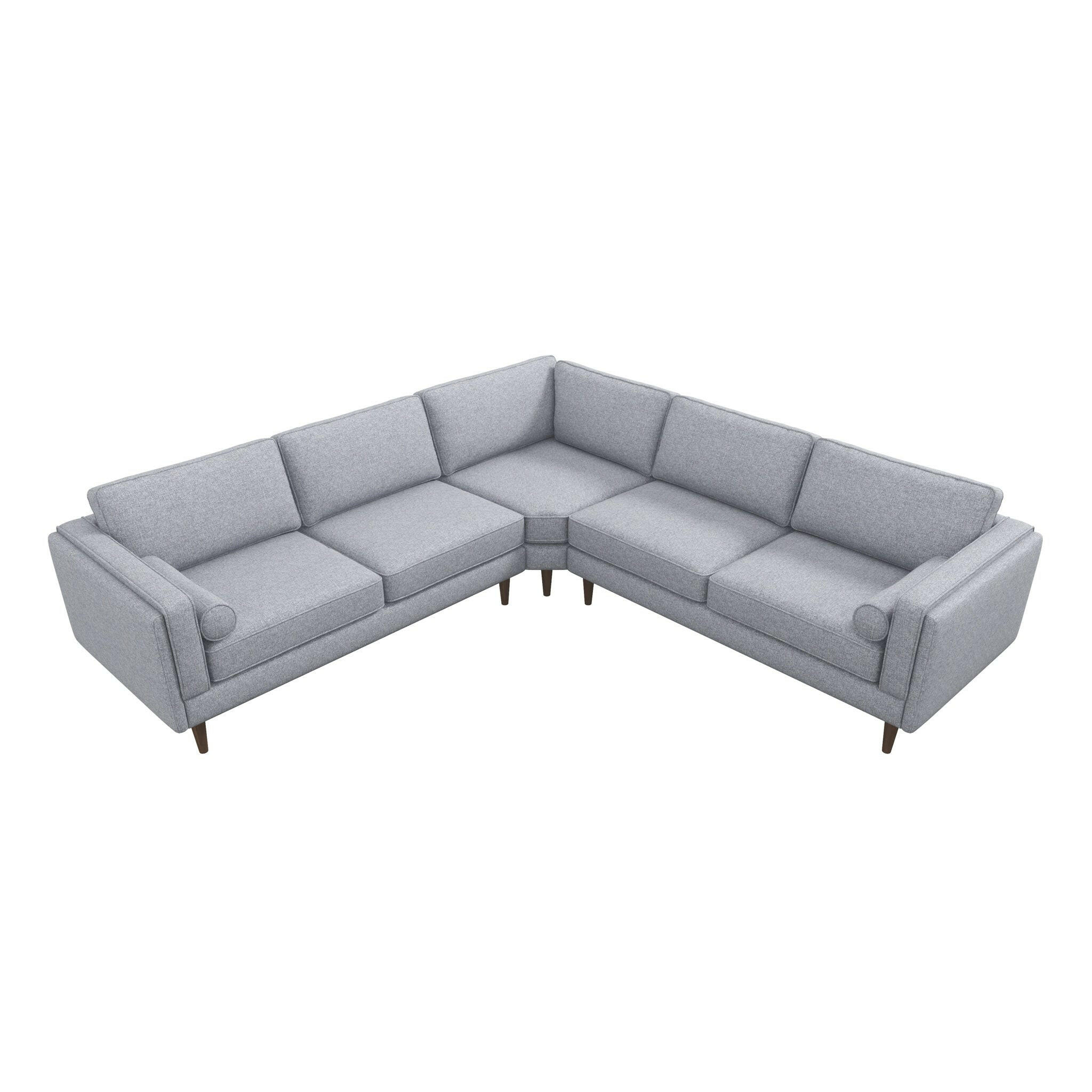 Amber Light Grey Corner Sectional Sofa.