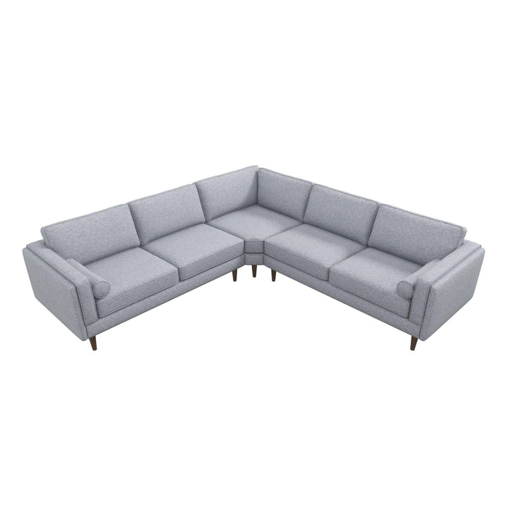 Amber Light Grey Corner Sectional Sofa.