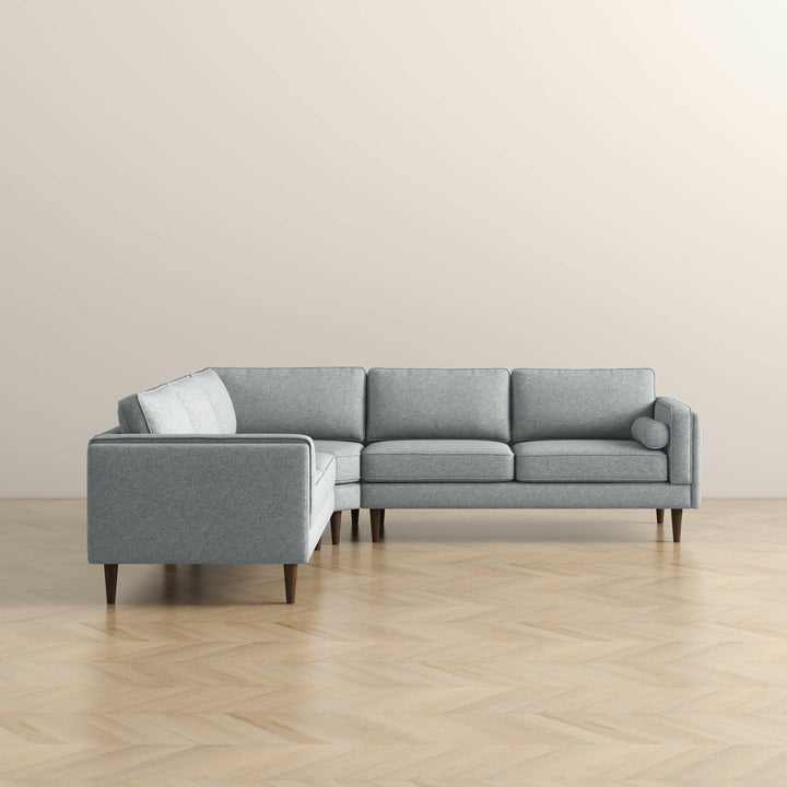 Amber Light Grey Corner Sectional Sofa.