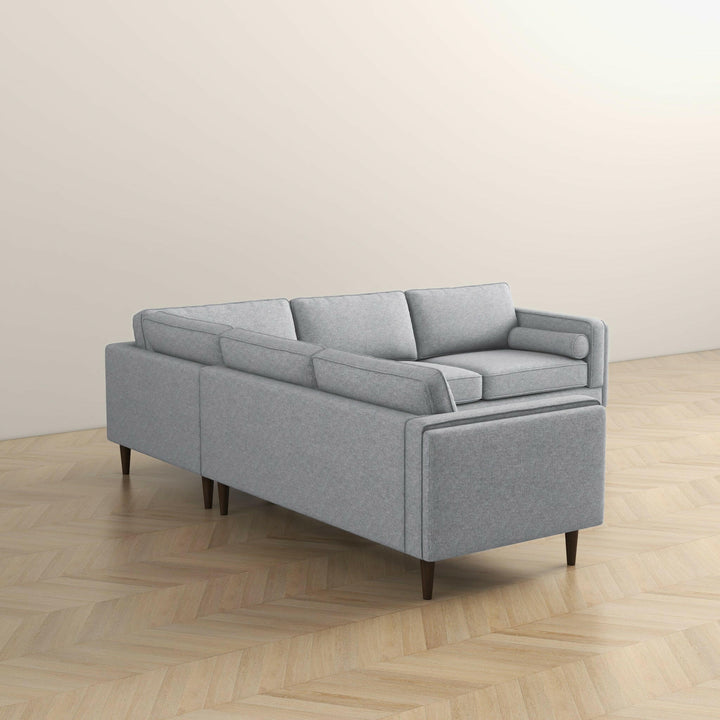 Amber Light Grey Corner Sectional Sofa.