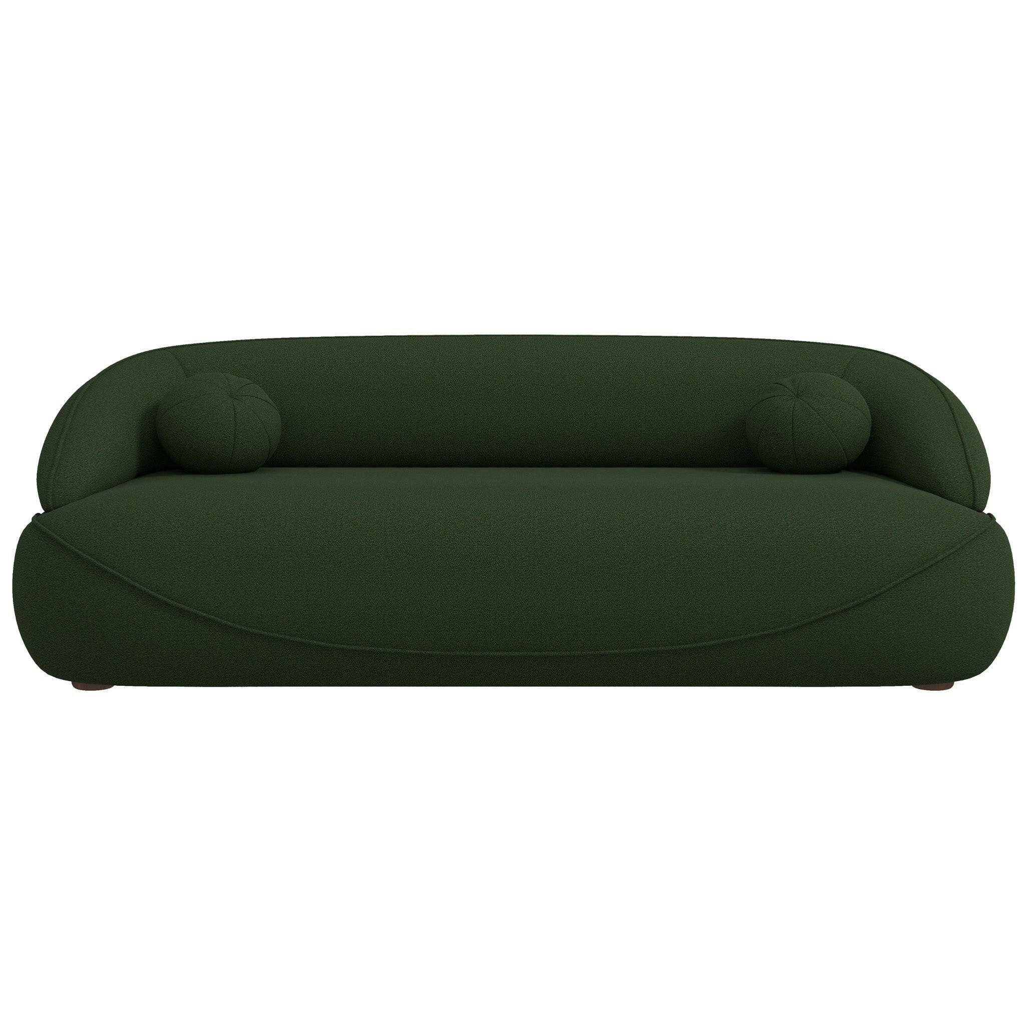 Andrew Dark Green Boucle Sofa.