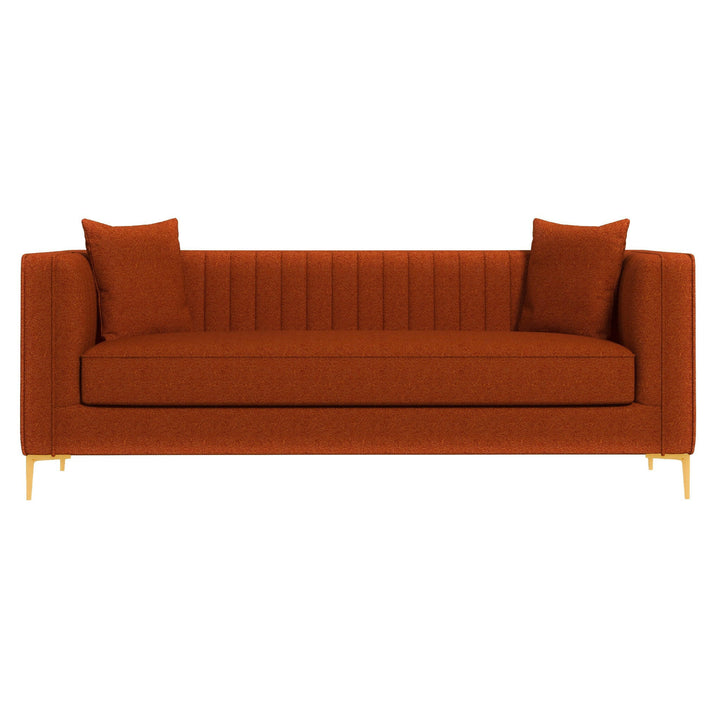 Angelina Red Boucle Sofa 84".