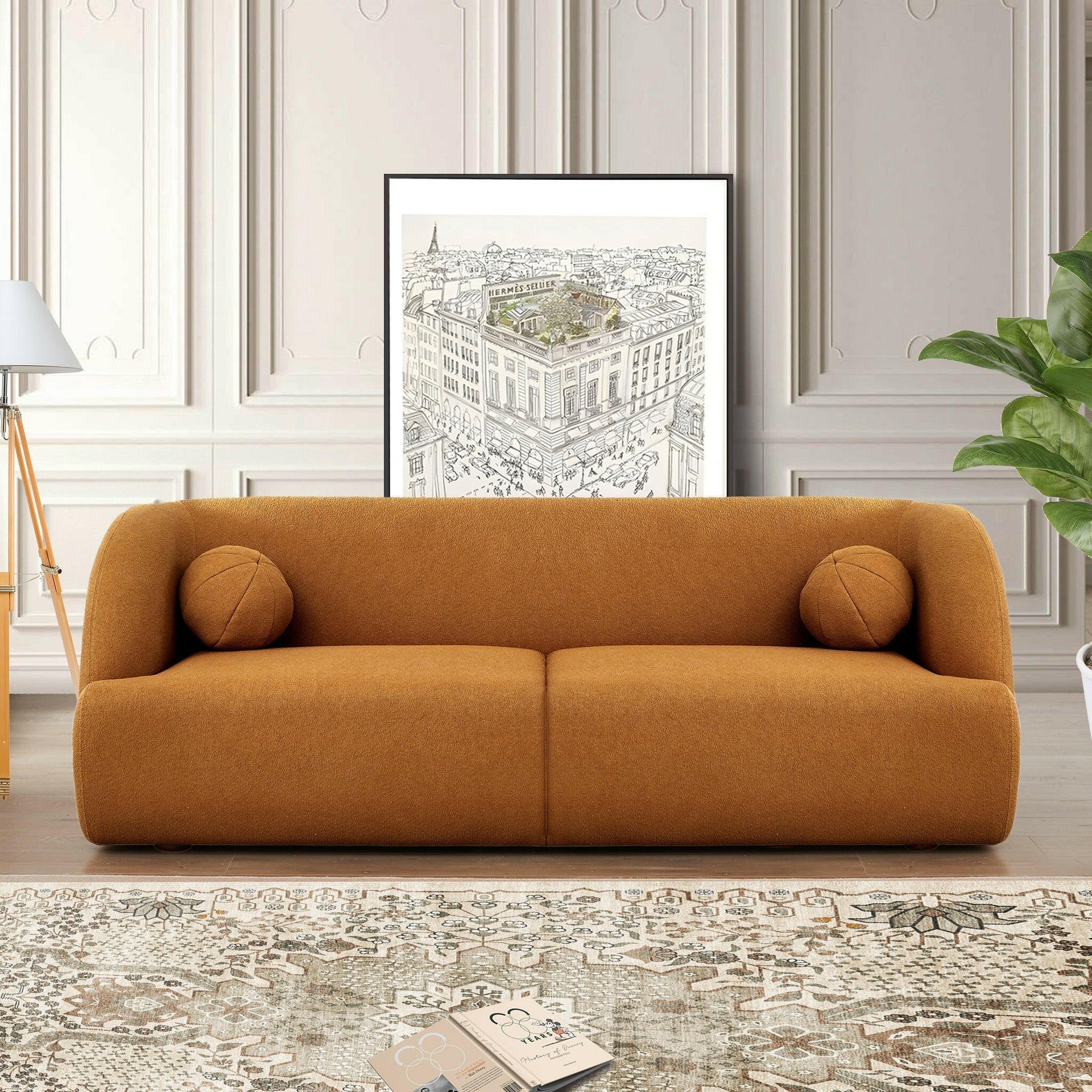 Anna French Boucle Sofa.