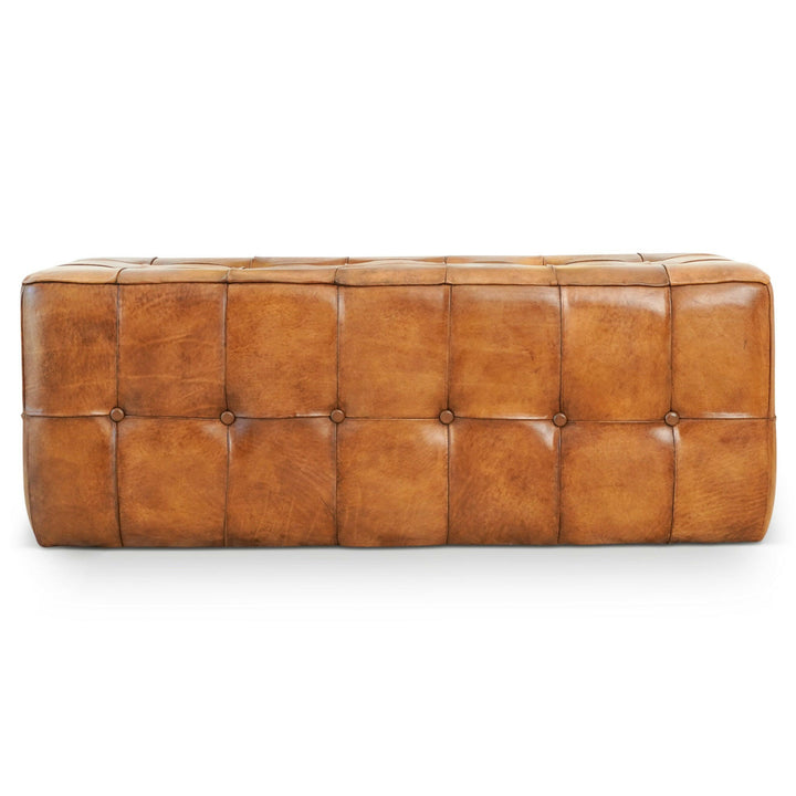 Benjiro Tan Leather Bench.