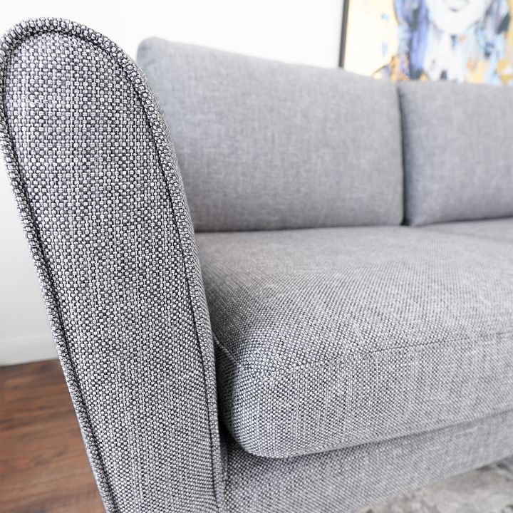 Benson Grey Fabric Sectional Sofa (Right Facing) Chaise.