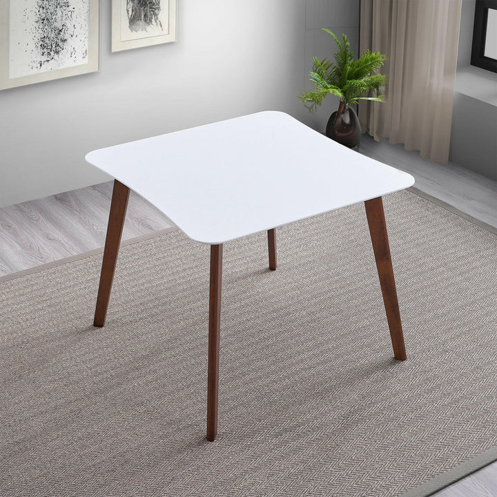 Benton Modern White Top Dining Table.