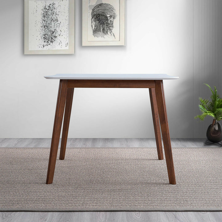 Benton Modern White Top Dining Table.