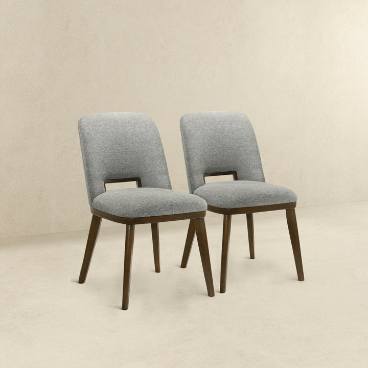 Blake Light Grey Fabric Dining Chair (Set Of 2).