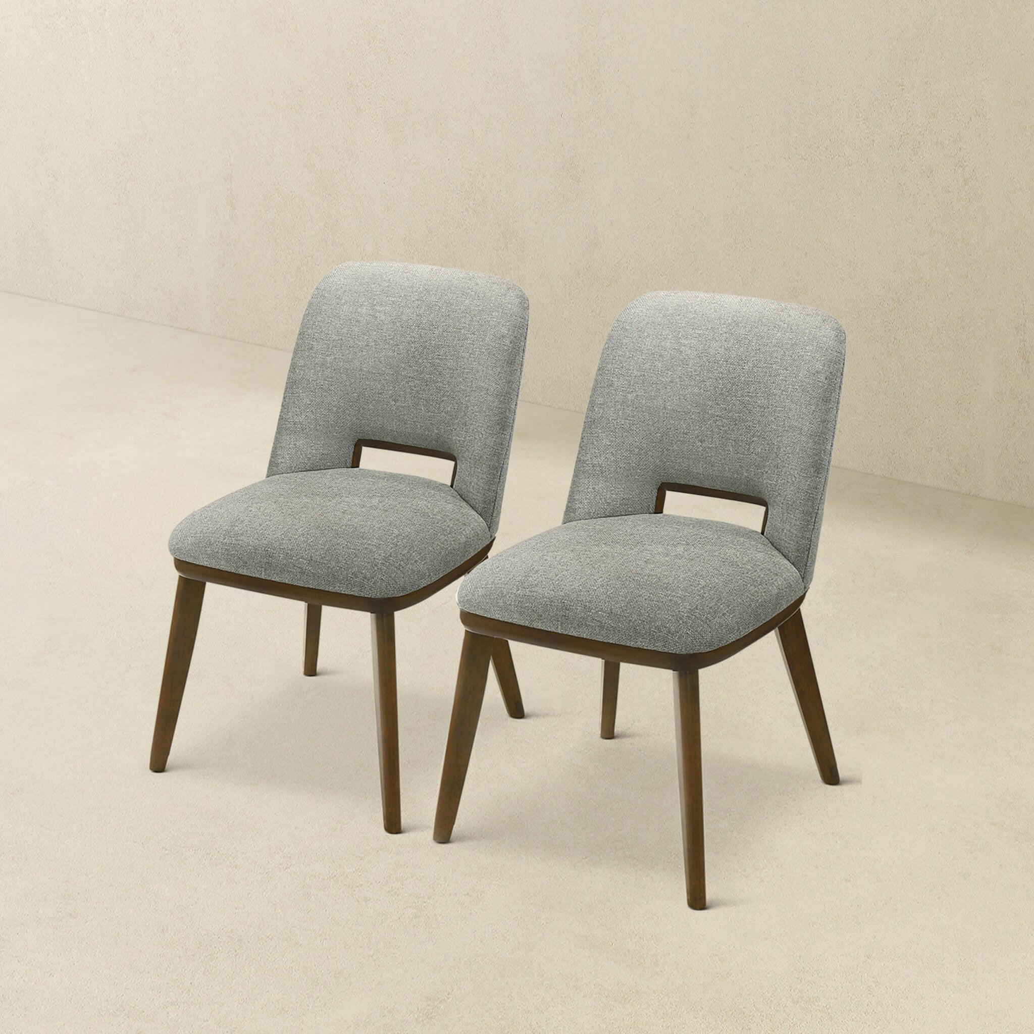 Blake Light Grey Fabric Dining Chair (Set Of 2).