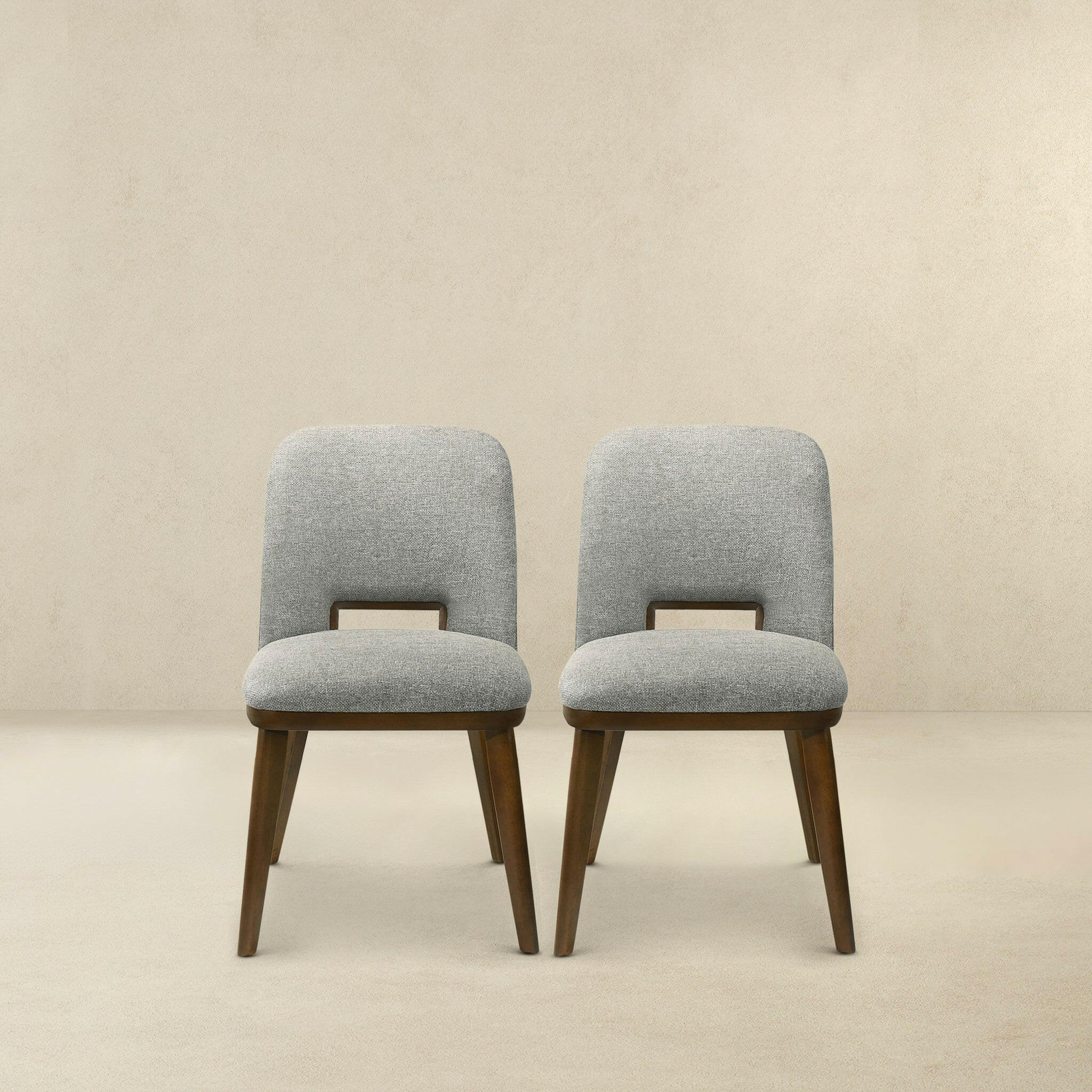 Blake Light Grey Fabric Dining Chair (Set Of 2).