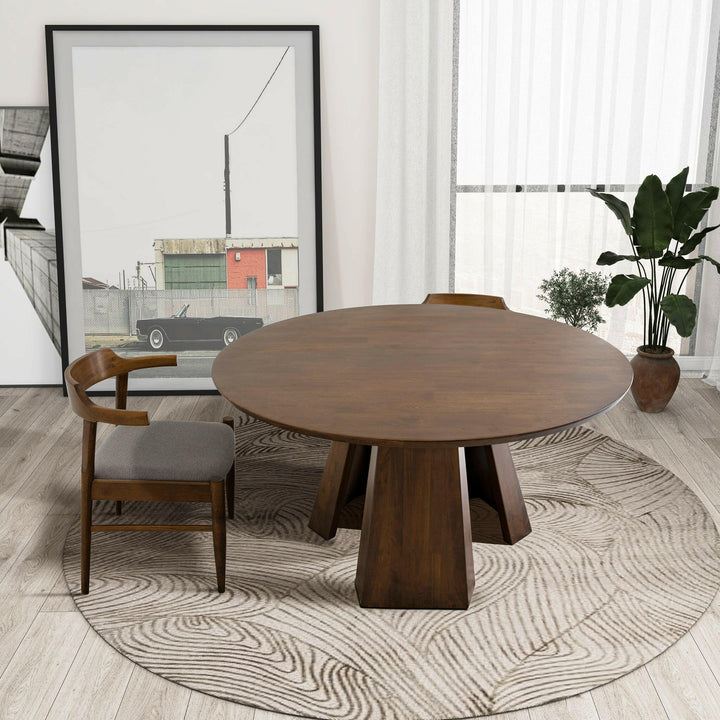 Bolton Round Walnut Dining Table.