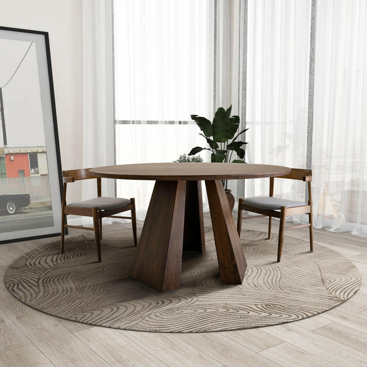 Bolton Round Walnut Dining Table.