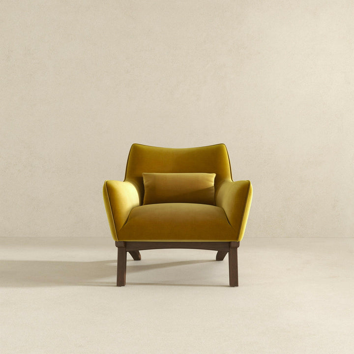 Brayden Lounge Chair (Gold - Velvet).