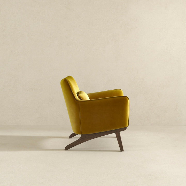 Brayden Lounge Chair (Gold - Velvet).