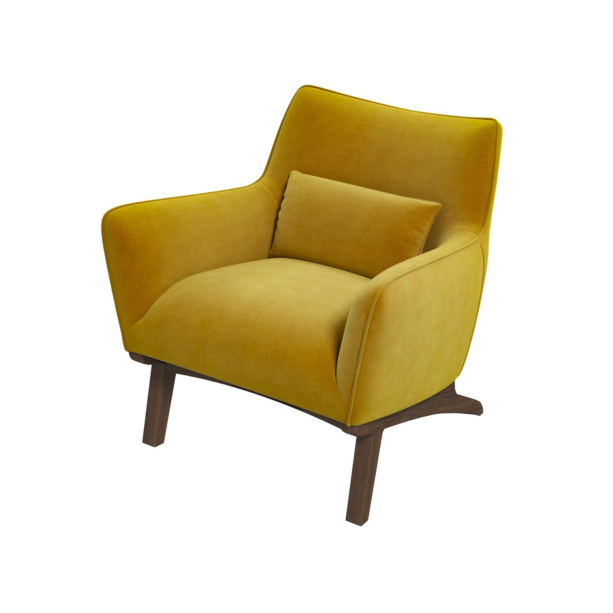 Brayden Lounge Chair (Gold - Velvet).