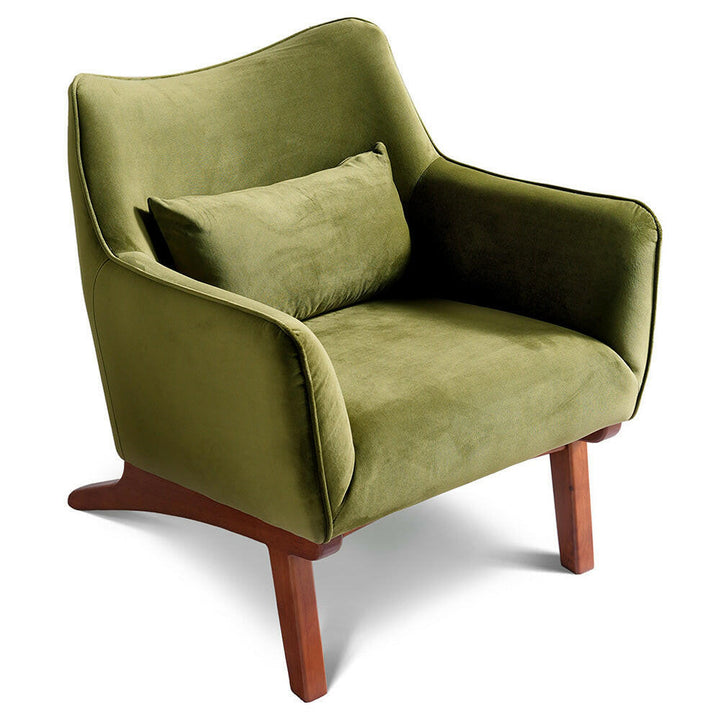 Brayden Olive Green Velvet Lounge Chair.