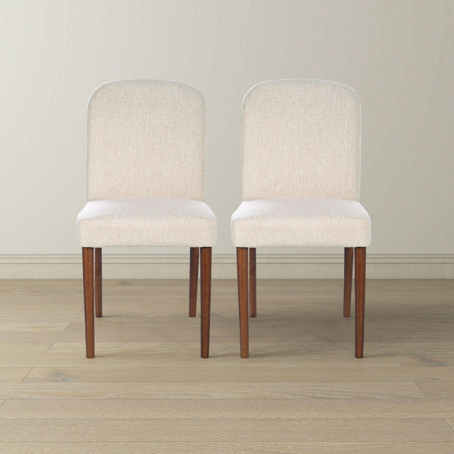 Capri Beige Fabric Dining Chair (Set Of 2).