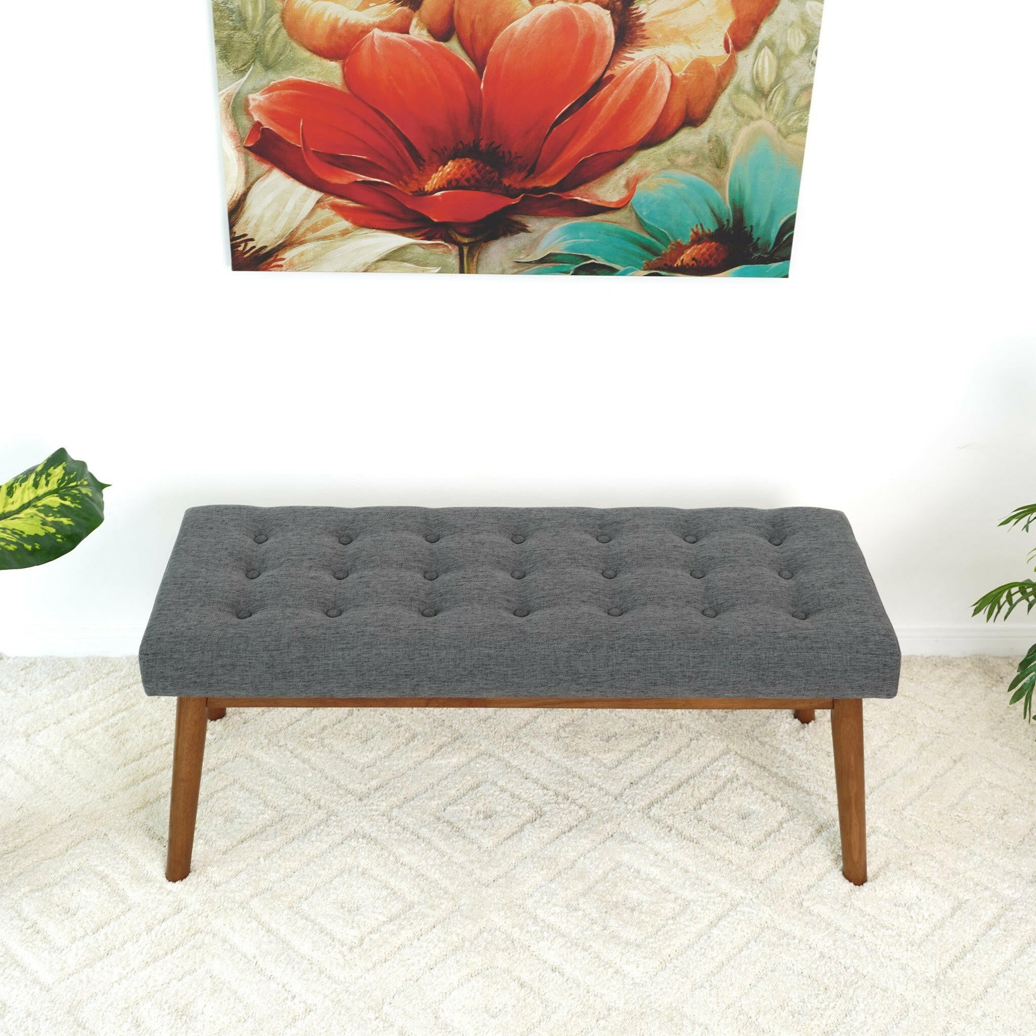 Delilah Modern Bench (Fabric).