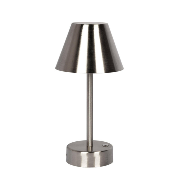 Elegance Rechargeable LED Table Lamp Brushed Nickel LED Touch Switch.