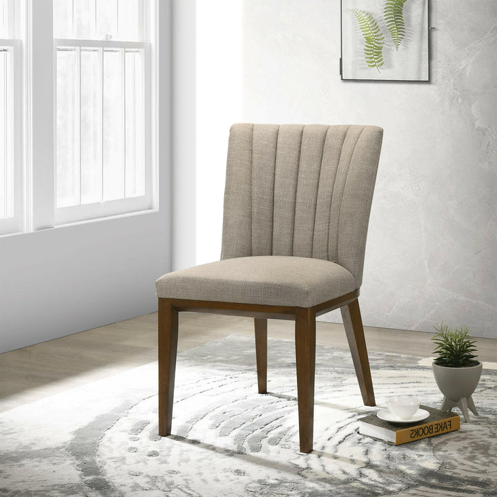 Elmwood Cream Fabric Dining Chair (Set Of 2).