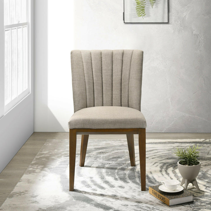 Elmwood Cream Fabric Dining Chair (Set Of 2).