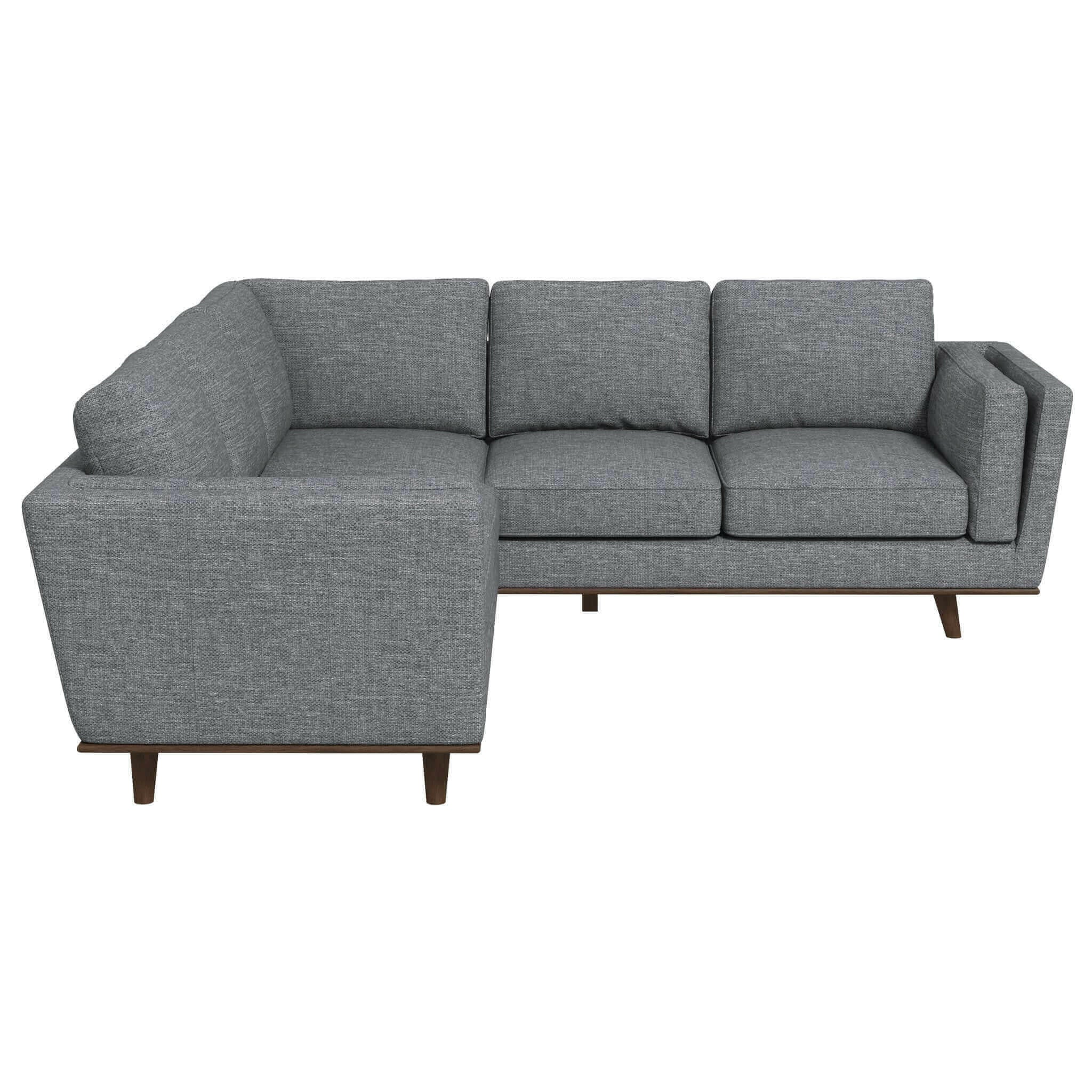 Erman Pillow Back Corner Sofa In Dark Gray.