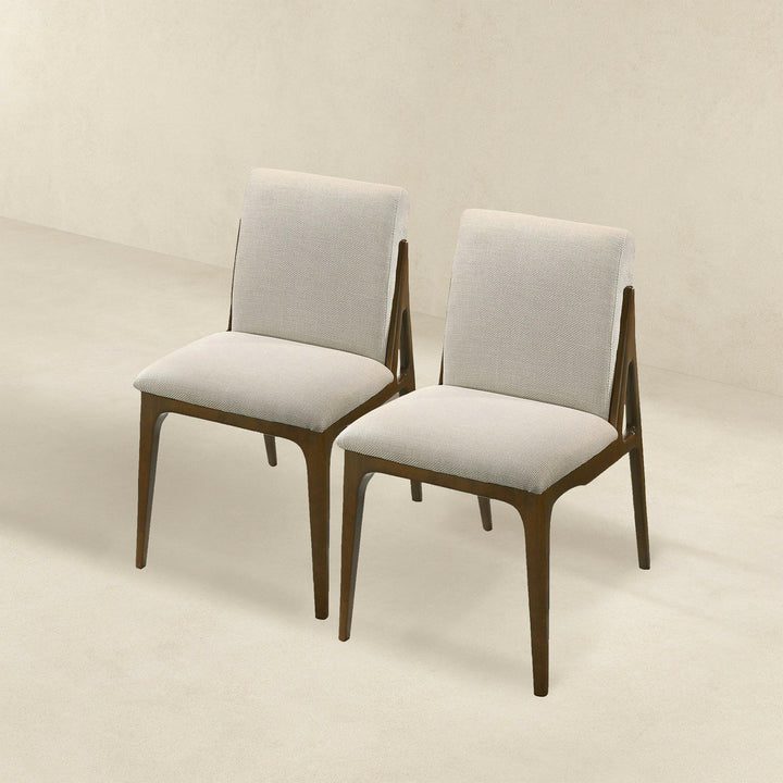 Grivelle Cream Fabric Dining Chair (Set Of 2).