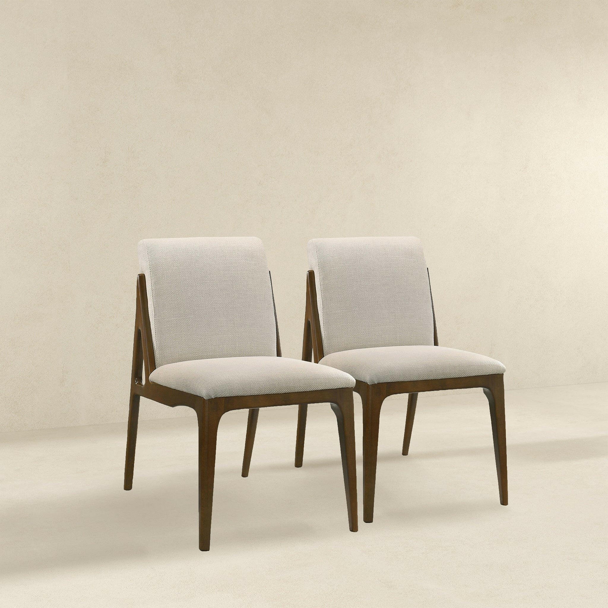 Grivelle Cream Fabric Dining Chair (Set Of 2).