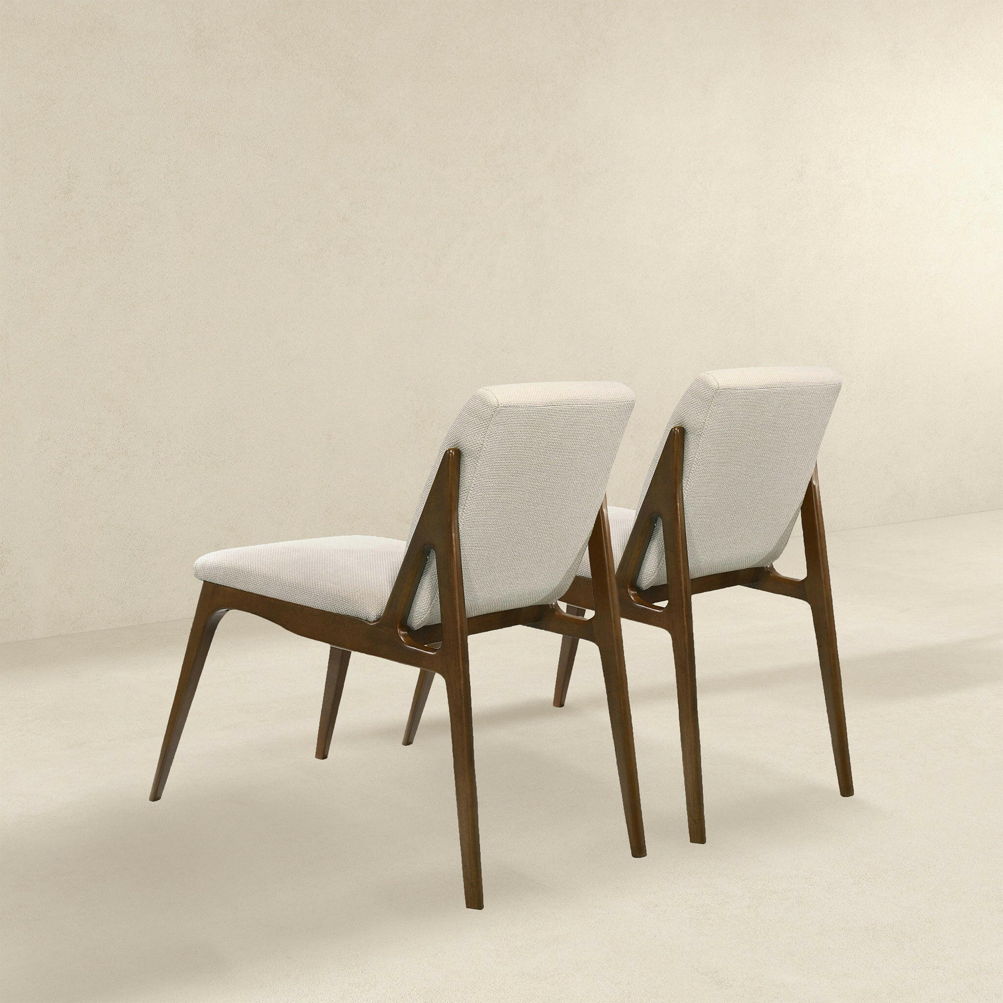 Grivelle Cream Fabric Dining Chair (Set Of 2).