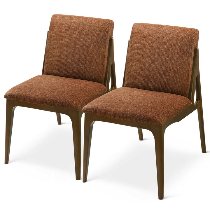 Grivelle Orange Fabric Dining Chair (Set Of 2).