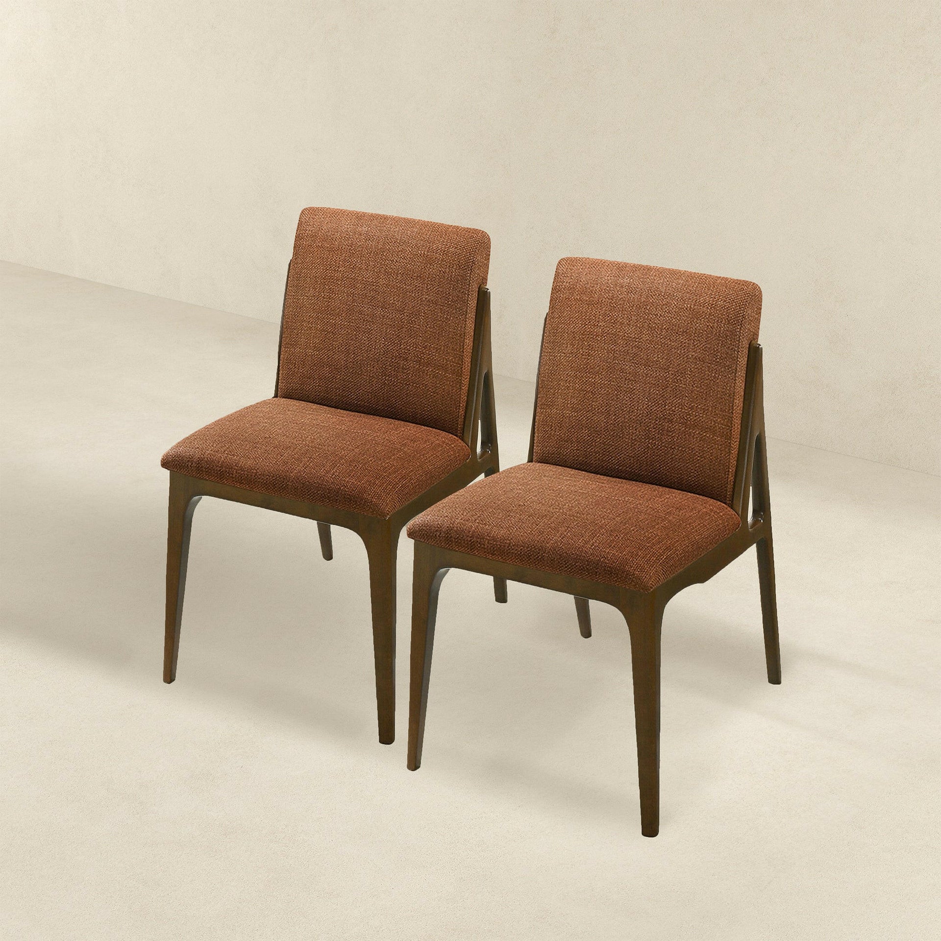 Grivelle Orange Fabric Dining Chair (Set Of 2).