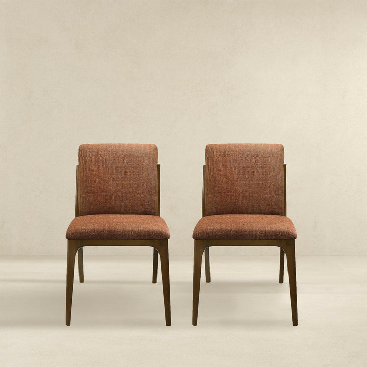 Grivelle Orange Fabric Dining Chair (Set Of 2).