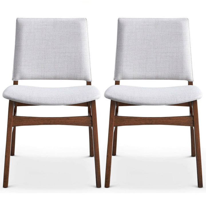 Gusto Fabric Dining Chair In Light Gray (Set Of 2).