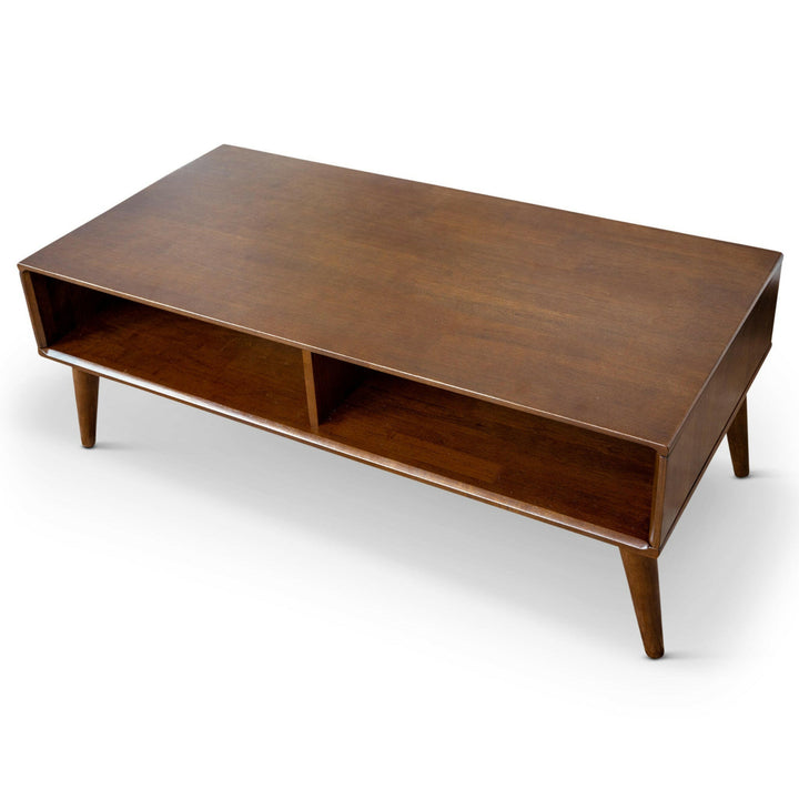 Hazel Solid Wood Walnut Brown Coffee Table.