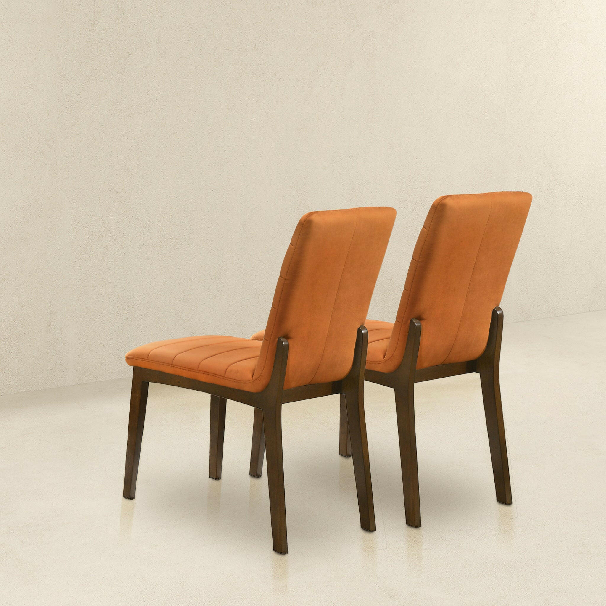 Ines Burnt Orange Velvet Dining Chair (Set Of 2).