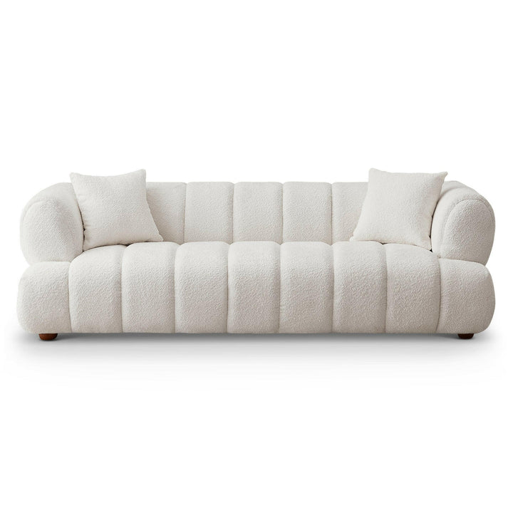 Jasmin 89.7" Cream Boucle Sofa.