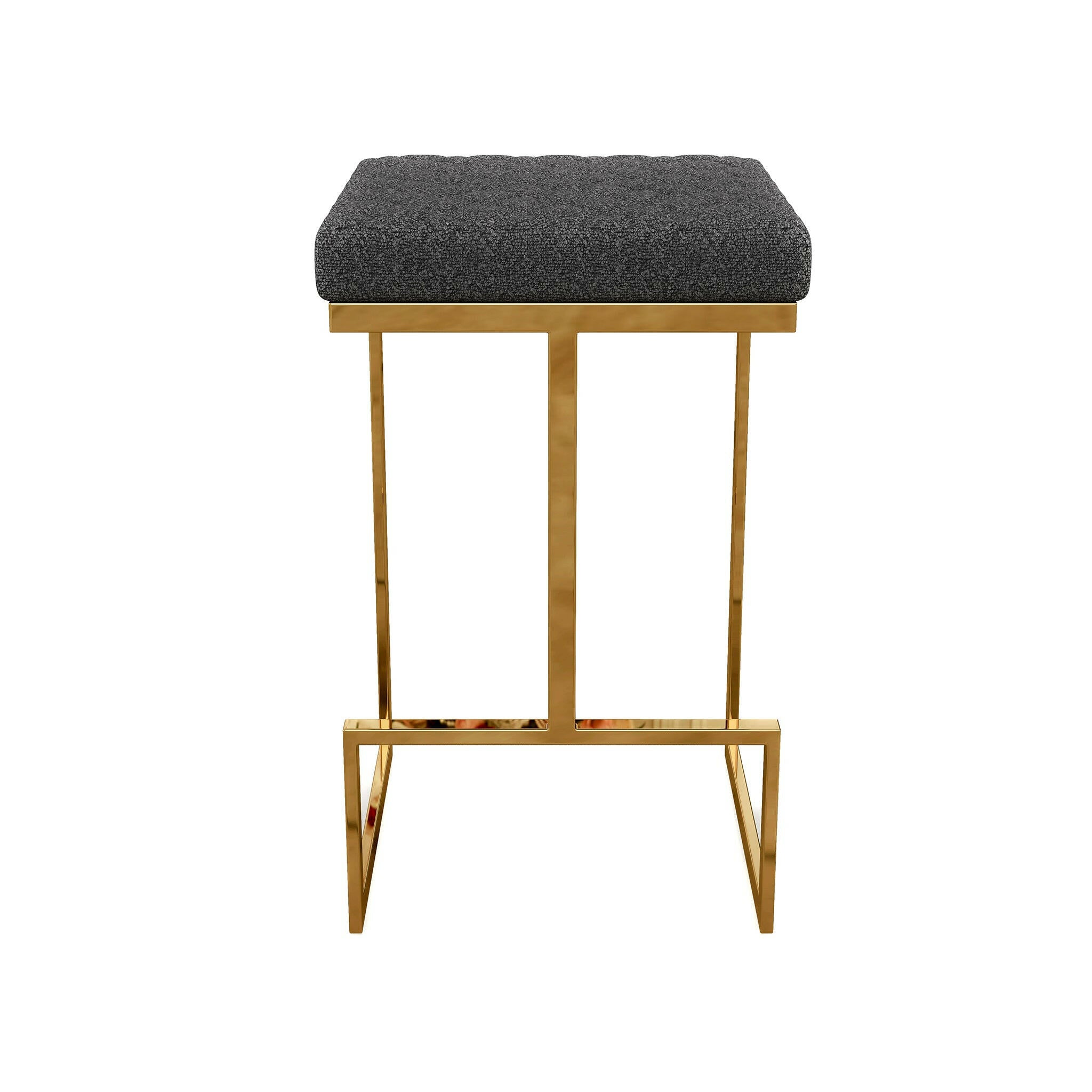 Joel Mid Century Modern Luxury Upholstered Stool.