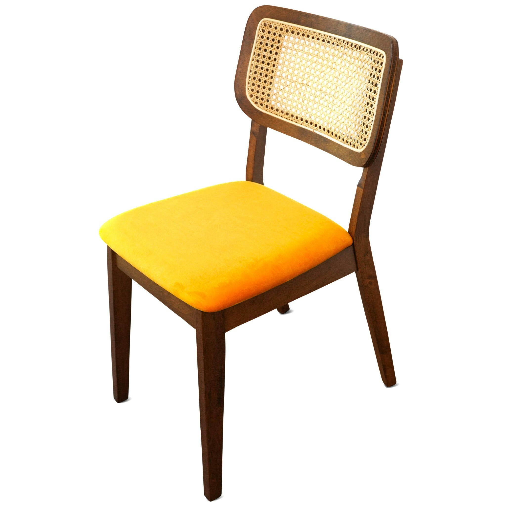 Kaden Orange Velvet Dining Chair (Set Of 2).